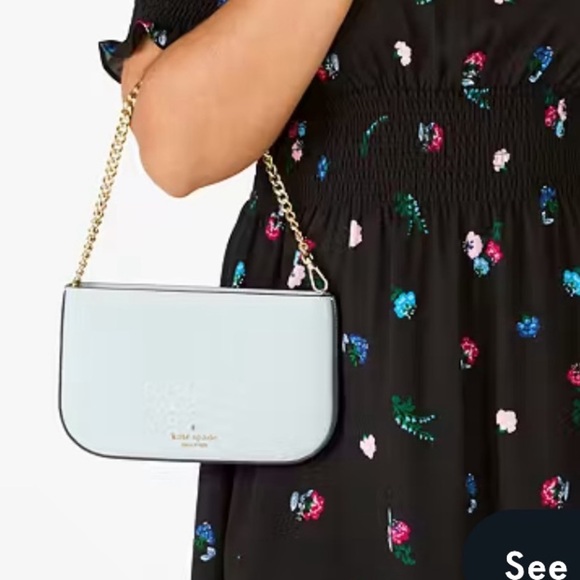 NWT- Kate Spade Pochette Blue glow bag (New in bag) - Picture 5 of 6